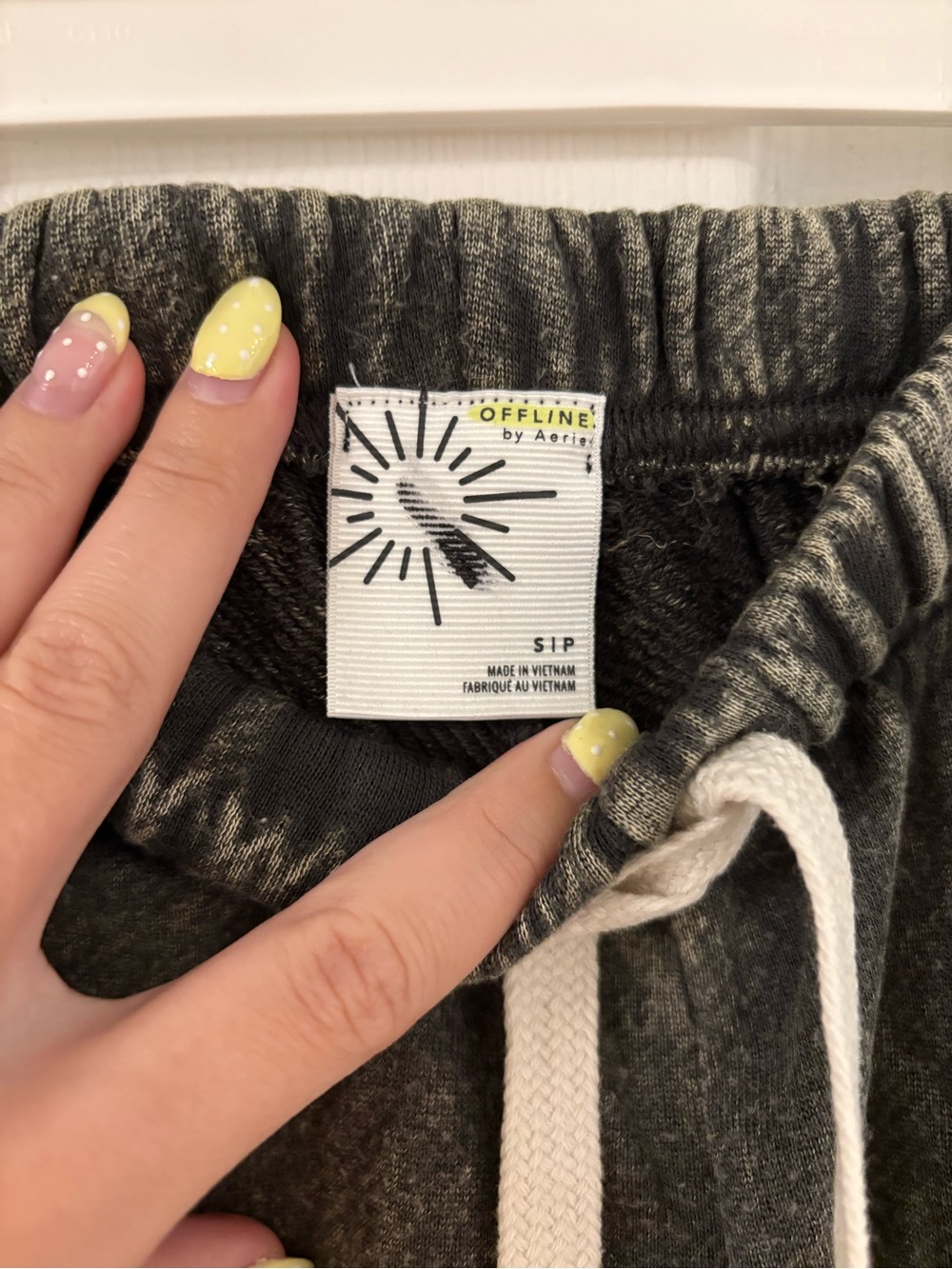 NEW aerie Washed Charcoal Drawstring Jogger Pants - Picture 3 of 4